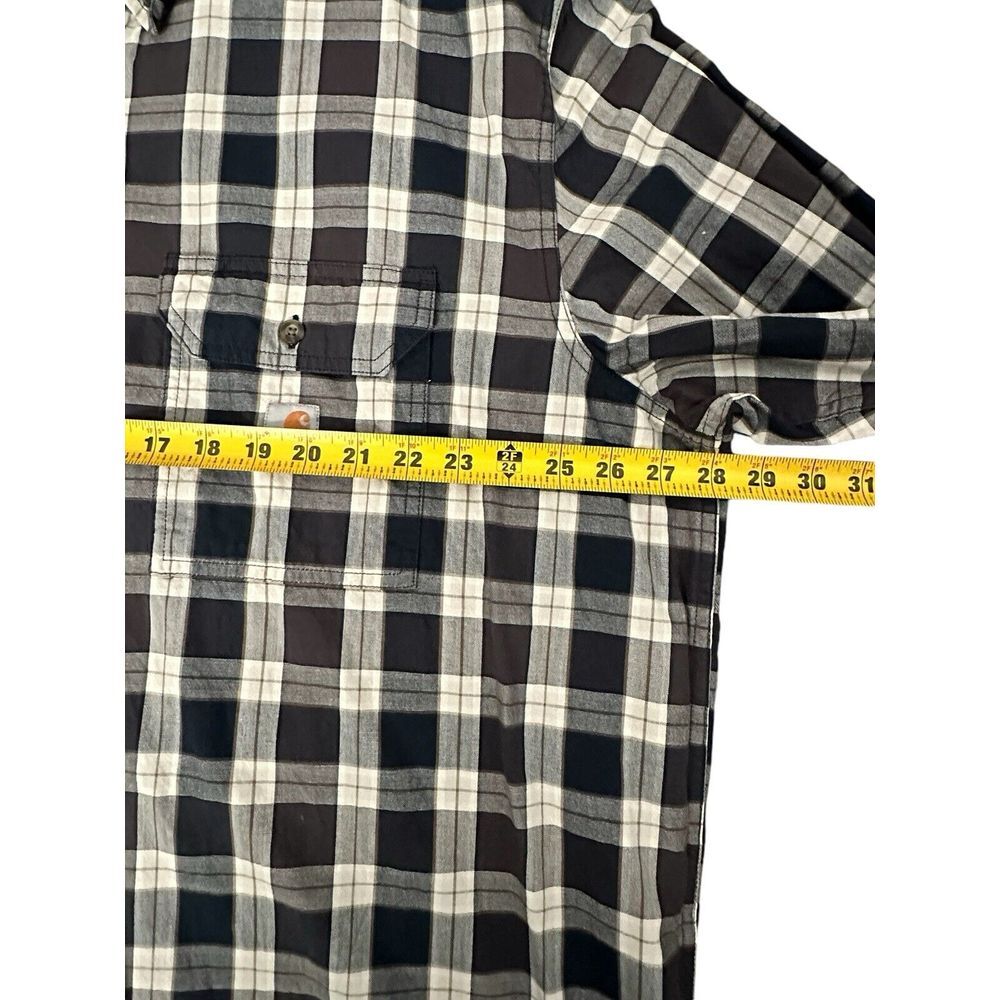 Carhartt Plaid Men's Rugged Outdoor Wear Long Sleeve Button Down Shirt -Lot Of 2 - Picture 6 of 16